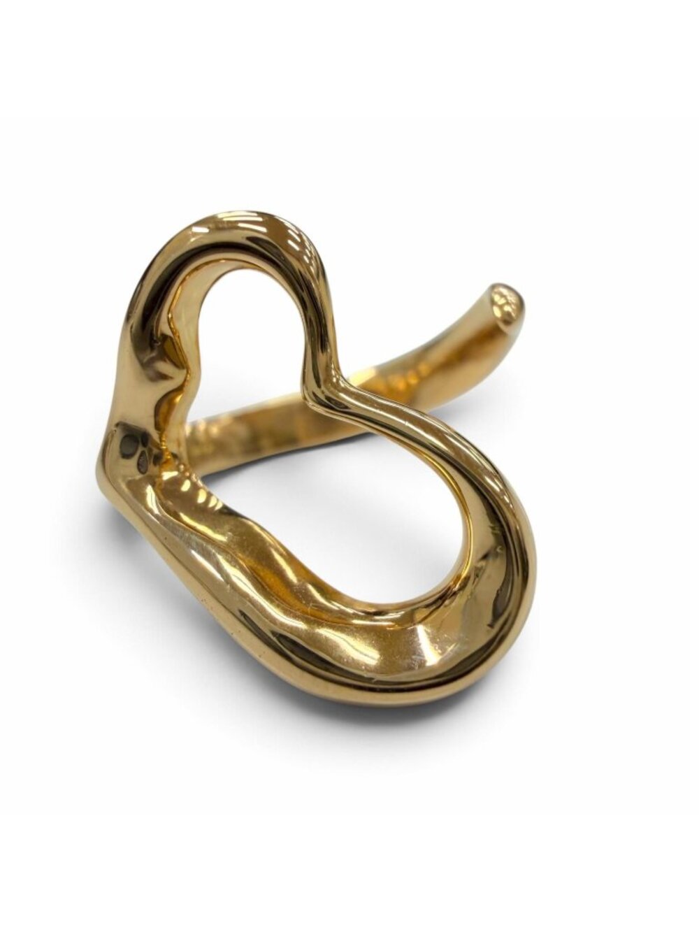 Tiffany & Co Elsa Peretti Open Heart 750 18k Ring Gold JP